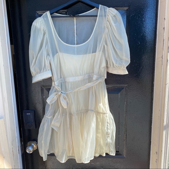 Danielle Bernstein Puff Sleeve Organza Dress - Picture 4 of 7